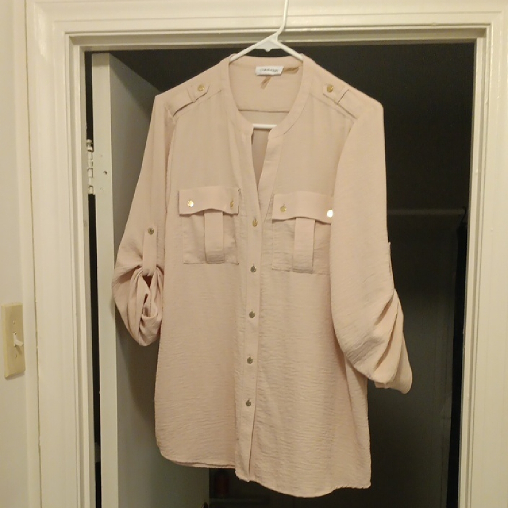 Blush Colored Button Down Shirt